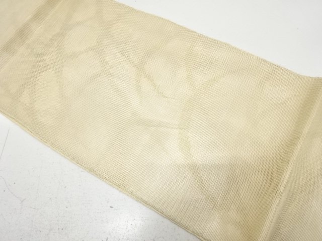 アンティーク　紗　芝草模様織り出し袋帯（材料）